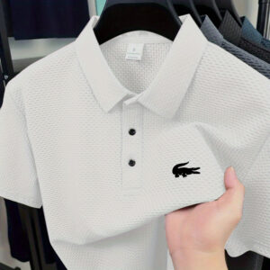 Middle East Men's Comfortable T-Shirt with Animal Crocodile Print, Breathable Casual Shirt for Business and Leisure