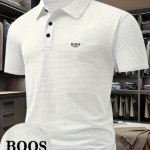 Lightweight And Comfortable Men'S Short-Sleeve Golf Shirt with a Print Design, Perfect for Summer Outdoor Activities And As a Gift for Men.