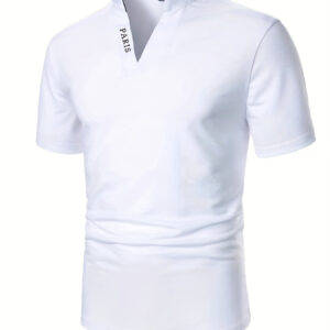 Men's Fashion Casual V-neck Short Sleeve Shirt
