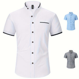 Men's Business Casual Short Sleeve Shirt