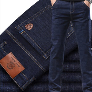 Men'S Stretch Business Casual Faux Denim - Slim Fit Stretch Faux Denim Pants, Classic Blue Office & Formal Pants for Everyday & Special Occasions, All-Season Comfort Fit Faux Denim for Professional & Casual Attire, Versatile Clothing, Sleek Design, Quality Stitching, Stylish Trousers, Fashionconscious Men, Work Attire, Modern Menswear, Durable Fabric, Comfortable Trousers, Corporate Wear
