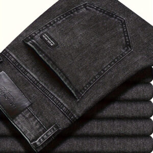 Men's Casual Semi-formal Jeans, Chic Classic Design Jeans For Spring Fall Business