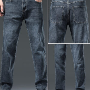 Men'S Straight-Leg Faux Denim - Classic Non-Fit Straight Leg Pants, All-Season Everyday & Formal Wear, Durable Faux Denim for Teen & Adult Men - Urban Streetwear & Formal Outfits, Straight Leg Faux Denim, Versatile Clothing, Geometric Pattern Faux Denim, Quality Stitching, Casual Wear, Timeless Design, Sturdy Construction, Teen Clothing