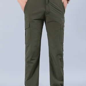 Men's Lightweight Quick-Dry Cargo Pants with Multiple Pockets, Adjustable Waist, Detail - Ideal for Outdoor Activities and Casual Wear, Adventure Clothing|Utility Pants| Accents