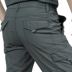 Men's Quick-Dry Cargo Pants with Multi-Pocket Design, Zippered Compartments & Utility Belt Loop - Heavy-Duty Outdoor Work Pants for Hiking, Camping, Construction - Machine Washable, Spring/Fall/Summer (Regular Fit, No-Stretch Fabric)