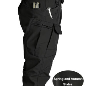 Spring/Autumn Men's Tactical Cargo Pants, Stretch Fabric, Soft and Breathable, Multiple Pockets, Beltless for Casual Outings
