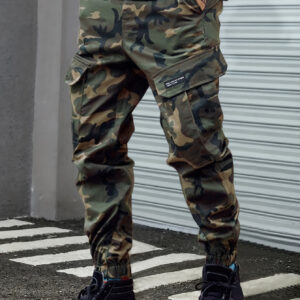 Men's All-Season Camo Cargo Pants - Comfort Fit, Versatile Pockets, Street-Style Drawstring Design