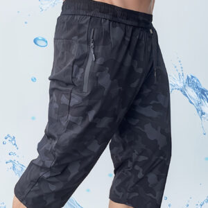 Men'S Lightweight Quick-Dry Camo Cargo Shorts with Drawstring Waist & Zipper Pockets - Breathable Summer Beachwear, Casual Outdoor & Daily Wear, Perfect Father'S Day Gift, Beach Shorts, Vacation Attire, Comfortable Fit, Quickdry Fabric