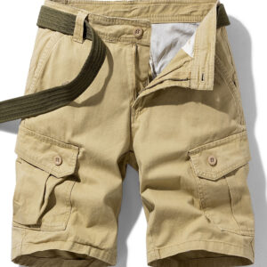 Men'S Heavy-Duty Cargo Shorts with Multiple Utility Pockets - Non-Stretch Work Pants for Hiking, Construction, Everyday Carry - Belt Loops, Zippered Compartment - Navy Blue (Belt Not Included) - Model 27401, Hiking Shorts, Outdoor Activities, Functional Design, Sturdy Construction, Outdoor Enthusiasts, Construction Wear, Casual Style, Reinforced Stitching, Active Men