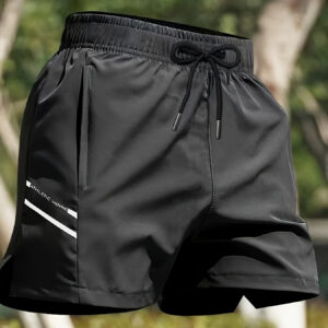 Men'S Ice Sliky Fiber Fabric Quick-Dry Breathable Athletic Shorts - Summer Lightweight Running Gym Shorts with Glow-in-the-Dark Print, Moisture-Wicking Non-Stick Design for Jogging & Fitness, Jogging Shorts, Sleek Sporty Look, Moisturewicking Fabric