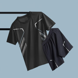 Men's Sports Suit Running Fitness Clothes Breathable Quick Dry Suit Quick Dry Clothes Outdoor Casual Suit