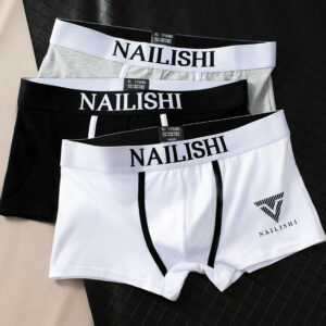 3pcs of Men's cotton boxer briefs with breathable elastic waistband and stylish letter pattern. The color is pure, fashionable and breathable, suitable for teenagers who like sports., Boxer Shorts for Men Personalised Gifts, Pouch Boxer, White Boxer Briefs for Men, Underwear for Men Boxers, Boxers with Pouch, Daily Essentials, Sports Underwear, Fashion Briefs, Modern Design, Durable Construction, Lightweight Material, Snug Fit, Multipack Underwear, Young Adults,