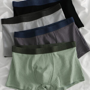 4pcs Men's underwear Comfortable soft Men's solid color underwear casual Men's cotton underwear, Plus Size Underwear for Men, Panties for Men High Quality, Men Underwear with Pouch, Underwear Men Plus Size, Mens String Underwear, Comfortable Undergarments, Casual Wear, Minimalist Underwear, Simple Style, Breathable Material, Soft Fabric, Men's Basics, Home Comfort