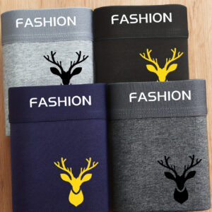 Set of 4 Men'S Print Breathable Boxer Shorts, Trendy And Stylish for Sports.