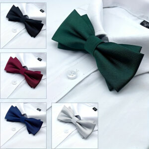 1PC Women's Double-Layer Asymmetric Twill Bow Tie, Fashion Party Matching Clothing Accessories