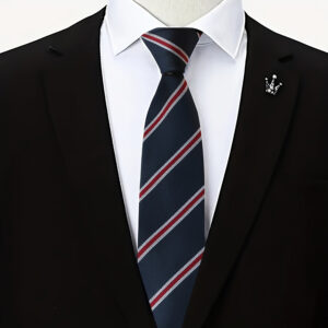 1pc of Striped Hand-Tied Tie Suitable for Business Casual Street Daily