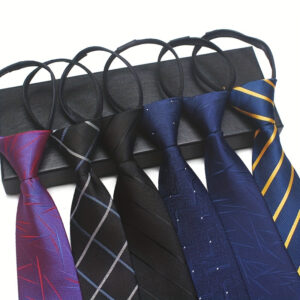Loldeal Easy-Pull Lazy Tie Set - Stylish Polyester Neckties with Unique Patterns, Perfect for Business & Casual Attire, Casual Attire Accessories | Stylish Tie Set | Durable Fabric