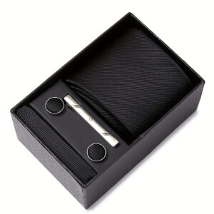 Nice Handmade Tie Pocket Squares Cufflink Set Tie Clip Necktie Box Solid Green Ties Fo Men hombre Formal Clothing