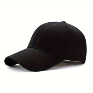 Curved Brim Adjustable Sun Hat, Fashion Baseball Cap, Solid Color Sports Dad Hat for Women & Men