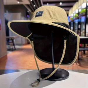 1pc Fashionable Men's Sun Hat - Perfect for Fishing, Hiking, and Camping | Breathable Polyester, Hand Washable, Available in Khaki, Black, Navy Blue, 3 Different Colors