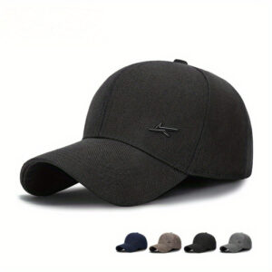Monochrome Business Baseball Hat Lightweight Hard Top Peaked Hat Summer Adjustable Sunshade Cap For Women Men