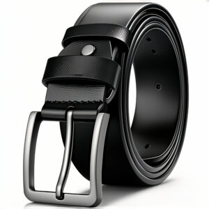 Men's Fashion Genuine Leather Alloy Buckle Belt - Medium Width Anti-Sweat Black Technology, Classic Design Suitable for Business Suits and Sport Jeans, Universal Large Size Fit, All-Season Wear, Business Suit Accessory | Classic Belt Style | Anti-Sweat