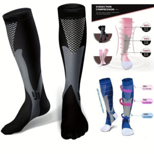 New Men's And Women's Breathable Compression Stocking, Outdoor Running Sports Football Compression Socks