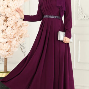 Elegant Black Long Dress for Women - Modest Style with Zipper Closure, Non-Stretch Fabric, Loose Fit, Arabic Style, All-Season Wear, Formal Evening Wear | Elegant Attire | Quality Fabric