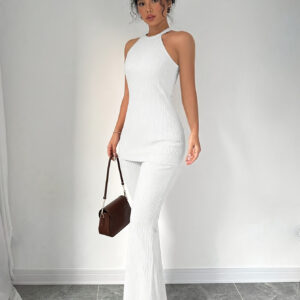 Women&39s Sleeveless Solid Color Camisole Top and Pants
