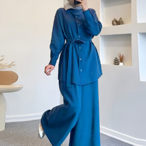 2025 New Women'S Single-Breasted Long-Sleeve Top And Casual Loose Pants Set.