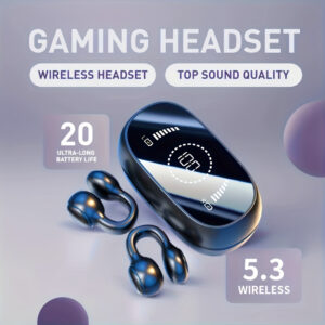 GENAI M47 Earbud Headphones - Compact, Wireless, Active Noise Cancelling, USB-C Charging, Long Endurance, Easy to Carry, Ideal for Sports and Games, Sports Headphones|Sleek Design|Wireless Earbud