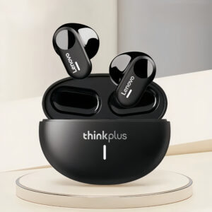 Lenovo ThinkPlus LP19 HiFi Stereo Earbuds - Wireless 5.0, 230mAh Rechargeable Battery, Type-C Charging, Intelligent Voice Assistant Compatibility, Sleek Black Design, Wireless Audio | Compact Earbuds | Highquality Sound