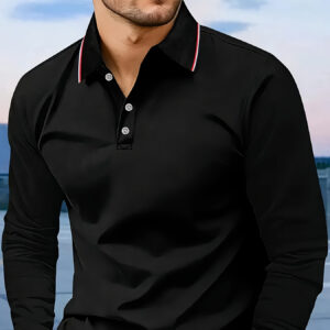 Men'S Long-Sleeve Polo Shirt