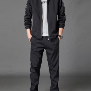 New Men'S Spring And Autumn Sports Jacket Set, Casual And Versatile, Stylish And Trendy, Detachable Hooded Men'S Outerwear.
