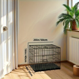 Dog cage with tray, foldable and easy to install, suitable for small and medium-sized dogs, rabbits and cats, indoor and outdoor use
