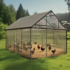 Heavy-Duty Plastic Chicken Coop for 3-4 Hens & Chicks - Weatherproof Outdoor Poultry Shelter with Ventilation Mesh, Predator-Resistant Design, Easy Assembly, No Electricity Needed - Ideal Gift for Chicken Keepers, Easyclimb Roof Design