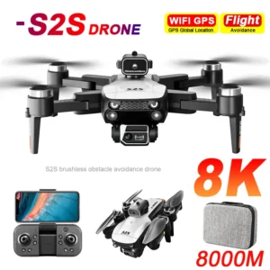 S2S طائرة صغيرة بدون طيار 4k 8K HD كاميرا تجنب العوائق التصوير الجوي فرش السيارات طوي Rc كوادكوبتر لعبة طفل