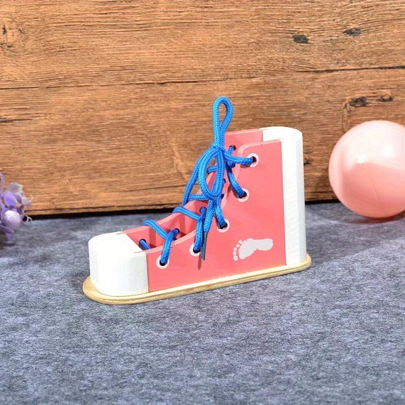 Unleash Your Child's Independence: Educational Wooden Shoelace Tying Toy! - Image 3