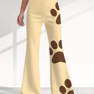 تألقي بلمسة فريدة: بنطال الفلير الأنيق بطبعة المخلب المميزة