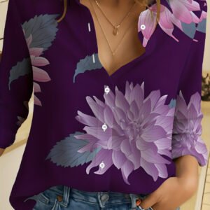 Your Private Garden of Style: The Luxurious Printed Dahlia Shirt