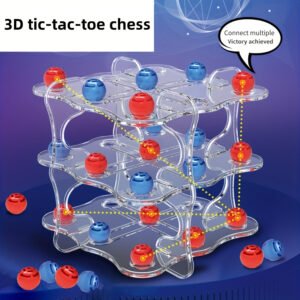 3D Dimension Challenge: Smart & Portable Tic-Tac-Toe Family Game!