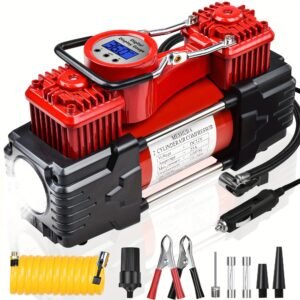 Dual Digital Air Compressor: Power, Speed, & Safety for Every Journey!
