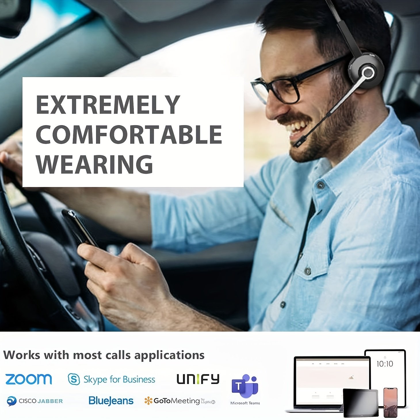 דיבורית Earbay אלחוטית: מקצועיות ללא גבולות, בהירות מעולה ונוחות ללא תחרות! – תמונה 4