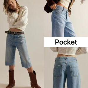 أناقة فينتاج عصرية: برمودا الدنيم المرنة لموسم لا يُنسى!