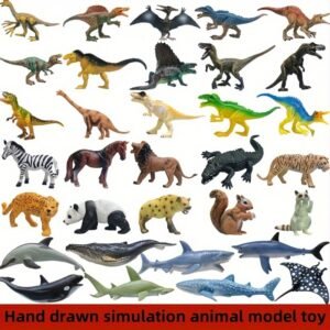 اكتشف عالم الحياة البرية: مجموعة الحيوانات الواقعية الفاخرة (12 قطعة)!