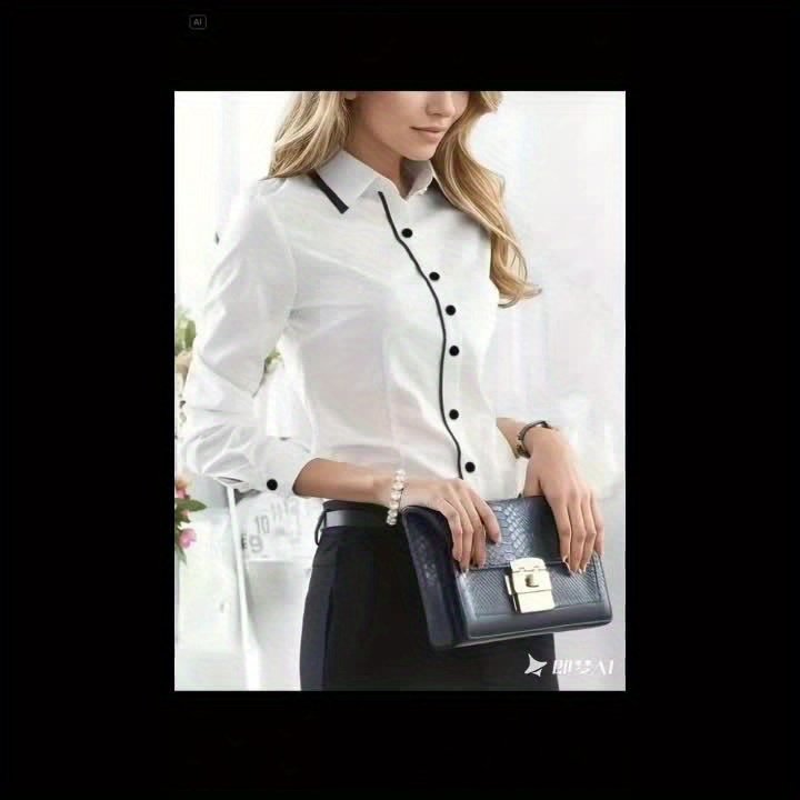 قميص الأناقة الخالدة: رفيقكِ الأمثل لكل يوم عمل! - الصورة 11