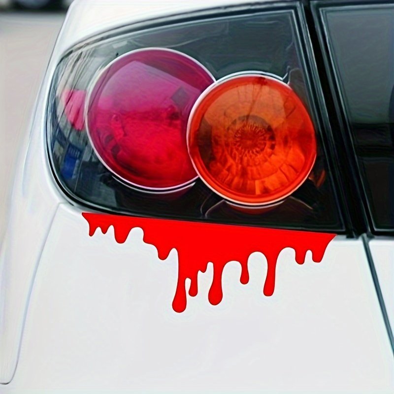 Crimson Blood Radiance: Your Car's Bold Decal! - Image 4