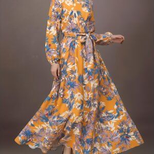 فستان ماكسي استوائي: أناقة آسرة لطلة لا تُنسى