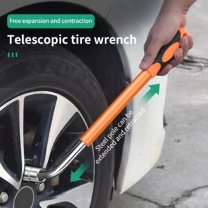 4-in-1 Telescopic Wheel Wrench: Power, Precision, and Roadside Readiness!