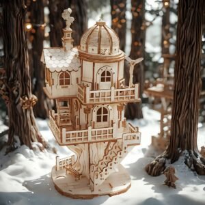 פנינה אדריכלית בידיים שלך: דגם בית עץ תלת-ממדי!